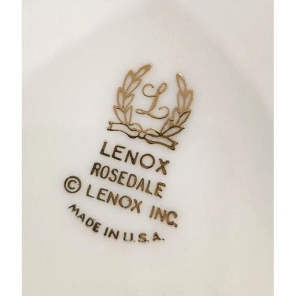 Lenox Rosedale Lunch Plate Made in USA Fine China Floral Pattern 8 Inch Diameter - Picture 3 of 6